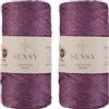 S SENSY Sensy Premium - 2 pezzi di corda, 90% polipropilene, 10% poliestere, macramè, mm, colore: viola