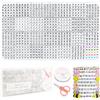 FZIIVQU 1120 Pezzi Perline Lettere per Braccialetti, 4x7 mm A-Z Piazza Lettere per Braccialetti con Cuore e Numero Perline Fai Da Te Gioielli Regalo per