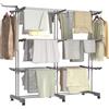 IDMarket - 40M MAXI grigio Asciugabiancheria estensibile a 3 livelli