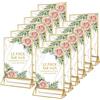 Oungy 12 espositore da tavolo trasparenti A6, 10 x 15 cm, numeri da tavolo in acrilico per matrimoni con bordo dorato, cornici portafoto in piedi dorate A6, porta menù a T bifacciale per foto, caffè