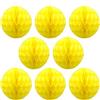 Ruidee 8 palline di carta velina a nido d'ape, ideali per feste, matrimoni, feste di compleanno, baby shower (20,3 cm, giallo)