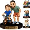 VWCSDSCS Statuetta personalizzata con foto di famiglia dei cartoni animati, idea regalo per madre e figlia, padre e figlio, ritratto di coppia con caricatura, ritratto da scrivania, scultura di famiglia