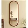 Generic Specchio da Parete a Lunghezza Intera, Specchio Ovale Appendibile, Specchio Decorativo in Legno per Camera da Letto, Ingresso, Soggiorno