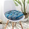 Morbuy Cuscini per Sedia Rotondi, Morbuy Estate Traspirante Cuscino Tatami Nordico Moderno Cotone e Lino per Interni ed Esterni, Giardino, Patio, Cucina e sedie da Ufficio (40x40cm,Esotico)