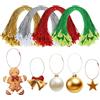 FuxFuis 800 Pz Cordini per Decorazioni per Albero di Natale, Ganci per Ornamenti con Cordino a Scatto, Cordino per Palline di Natale, Ciondolo in Corda con Ornamento di Natale con Lucchetto - 4 Colori