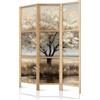 framed concept - Paravento divisorio in legno 135 x 172 cm, 3 pezzi, unilaterale, in stile orientale