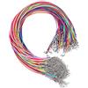 FENGCHUANG di Cordini Colorati per Collane 40 Pezzi Cordini per Collane con Fibbie 45-50 cm Braccialetti di Perline per Collane fai da te Aggiungi Ciondoli Pendenti o Altri Gioielli (Colore)