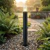 Easylight Lampione a paletto IP44 altezza 80 cm E27 semplice in alluminio pressofuso nero moderno lampada da vialetto da terra esterno giardino