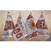 Generico BIBIHOME - Set di 4 canovacci strofinacci asciugapiatti I Mori 2 in cotone misto lino di Maison Folies (50x70 cm.)