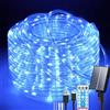Aofonchy Solare Catena Luminosa Esterno, 20M 200LEDs Impermeabili Luci di Tubo Solari con 8 Modi & Telecomando, USB Luci a Corda Solari, Luminosa Tubo per Giardini Patio Case Natalizie Festa