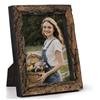 Afuly Cornice Foto 13x18 Legno Rustica Marrone da Parete e da Tavolo, Vera Corteccia e Vetro Decorazione Antica per Soggiorno, Camera da Letto, Regalo per Famiglie, Papà, Mamma, Compleanni e Festa