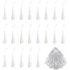 Fayemint 100 Pezzi Nappine Bianche, Nappe Segnalibro, Con cordino,Utilizzato per Realizzare Accessori di Abbigliamento, Orecchini, Artigianato Fai-da-te, Souveni, Segnalibri
