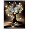 Yiminu.DS Diamond Painting Kit Completo 1 Pezzi, Diamanti Painting Kit 5D Adulti, Pittura Diamante Quadri Con Perline, 30Cm X 40Cm, Fiori albero oro