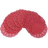 SUCHUANGUANG Stuoie di Carta in Pizzo colorato Sottobicchieri Tovagliette Eventi di Nozze Tavolo da Festa Regalo Centrino di Carta Rosso