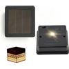 WRQIOO 2 pezzi di ricambio per luci solari quadrate, 7 cm, lampada solare di ricambio rettangolare, 7 cm, con IP44, impermeabile, 6-8 ore di funzionamento per lampade da giardino