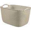 CURVER - Knit, Cestino Rettangolare, Bianco, 19 Litri