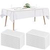 RNGWAPER Tovaglia USA e Getta 10pcs, 150 x 280cm Tovaglie Bianche Impermeabile Tovaglia Monouso Rettangolare Tovaglia per Tavolo da Buffet, Feste, Cena, Matrimonio, Anniversario e Altro