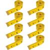 KineticKraft 8 Pezzi Metro da Sarta Morbido 2 Metri, Doppio Lato Metro da Sarta, Metro a Nastro 2 in 1 con CM e POLLICI, Metro da Cucito per Cucire Misurare le Parti del Corpo(Giallo, 200 cm/79 Pollici)