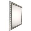 ITALIA CORNICI Maestri Artigiani - Specchiera da Parete Oro Foglia Classico Barocco Rettangolare con Fregi 90x70 cm (Argento)