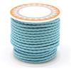 PH PandaHall PandaHall - Cordino in vero cuoio intrecciato, 5 m, 4 mm, colore blu cielo, rotondo, per fai da te, creazione di bracciali, collane e gioielli