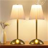 meoaow Set di 2 Lampade da Tavolo LED Senza Fili, Touch, Dimmerabili