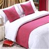 QRGMKL Premium Bed Runner per Il Piede del Letto, Tinta Unita Sciarpa da Letto in Cotone Lino copriletto Decorazione della casa Camera da Letto dell'hotel Bedding-Rose||180X50cm for 1.2m Bed