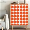 Odot Tende per Mobili da Cucina, Stile Polka Dot Tenda Corta con Nappa Autoadesiva per Mobile Sottolavello Cucina - Antipolvere e Privacy - per Decorazione Armadietto (arancione,90x120cm)