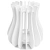 Novocloud Vaso di Puzzle in Legno per Fiori Artificiali, 20 x 12cm Vasi di Fiori in Legno 3D, Grazioso Vaso di Legnos Kit, Decorazione Regalo per Donne (Bianco)