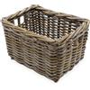 Spetebo Cesto portaoggetti rettangolare in rattan grigio shabby - 34 x 24 cm - Cestino per scaffali in vimini intrecciato con manici - Cestino in legno vimini vimini cestino in legno decorazione cestino bagno