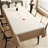 FANSU Tovaglia Cerata da Esterno Impermeabile, Tovaglia Plastificata Rettangolare Antimacchia Copritavolo Giardino PVC Stile Semplice Proteggi Tavolo per Giardino (Cuore d'amore,120x180cm)