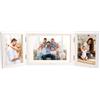 AetherAurora Triple de Madera, 3 Fotos Madera Marcos Fotos con Panel Cristal | Cornici Portafoto Pieghevole con Cerniere e Pannelli Trasparenti, Para 10x15cm y 15x20cm Foto, Bodas, Regalos Familiares