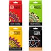 Buddha-Buddha Manifest Magic Candles - Set di 48 candele rituali incantesimi con 4 scatole (magia nera, felicità, coraggio, abbondanza), kit di candele chakra, combustione 90 minuti, meditazione, stregoneria e uso