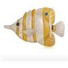 LIYJTK Decorazioni per pareti di pesce di ferro creativo ornamento da parete artigianale sospesa vita marina crema di albicocca gialla per soggiorno di studio del soggiorno (Tipo 2)