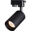 EDO - Sistema SEVA - Faretto da Soffitto Nero per Binario Monofase - Lampada da Soffitto - Plafoniera da Superficie - Spot MALGA T GU10 Black, 220-240V, IP20 Illuminazione a Binario