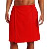 Jamron Uomo Kilt Sauna Regolabile - Asciugamano da Bagno Indossabile con Tasca per Doccia Sauna Spa & Coperture da Spiaggia Rosso S