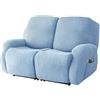 WWQQKJ Copridivano Relax Reclinabile Elasticizzato 2 Posti, Copripoltrona Relax Reclinabile Universale con Tasche, 6-Pezzi Fodera per Poltrona Lavabile(Cielo Blu,2 posti)