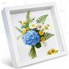 Gigmeta Cornice portafoto 3D, 20 x 20 cm, da riempire, in legno 3D fino a 3 cm, cornice 3D per oggetti, fiori, bouquet di nozze o ricordi