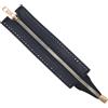 CALFOVERA Cerniera in Pelle PU per Cucire con Foro da 25.4 x 5.3cm Telai di Separazione con Cerniera in Pelle PU Accessori di Ricambio per Borse A Tracolla Fai da Te Lavorati all'Uncinetto (Nero)