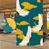 LIGICKY Noren - Tenda per porta in stile giapponese, con gru stampata, per casa, cucina, sushi, ristorante, 85 x 150 cm (double face)