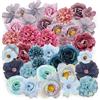 YiiHHooN 40 Pezzi Teste di Fiori Artificiali, 2 Colori Fiori Finti per Decorazioni, 2-4 Cm Mini Capolini Finti Finte Mini Testa di Fiori di Stoffa per Fai da te Scrapbooking Matrimonio Artigianato