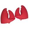 Iwinna Silicone Guanti da Forno, Presine Presina, Antiscivolo Guanti Resistenti al Calore per Cucinare Rosso