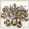Brillabenny Mix 50 Pietre CASTONI Strass da Cucire Vetro CABOCHON Sew On Rhinestone Claw Decori Scarpe Abito Bijoux Accessori (Light Coffe Oro Brunito)