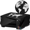 kwmobile Copertina Antipolvere Compatibile con Epson EcoTank ET-2850 / ET-2856 / Home XP-5200 - Copri Stampante - Copertura Protettiva - Fodera in bianco/nero