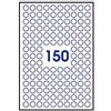 UNIVERS GRAPHIQUE 10 fogli da 150 mini etichette rotonde diametro 12 mm = 1500 etichette Ø 12 - bianco opaco - per stampanti laser e a getto d'inchiostro, fogli A4 adesivi riferimento universo UGEROND12