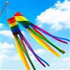 LUKDUNG 2 x 100 cm Bandiera Arcobaleno Manica a Vento Strisce da Giardino Maniche a Vento Banner Decorazione da Appendere all'aperto per Parete Albero Fronte Patio Prato