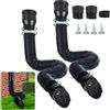 GartOasis Prolunga Flessibile per Grondaia, 80/100 mm Prolunga Rotonda per Tubo di Scarico con Griglia di Drenaggio, Estensione da 47 a 150 cm, Accessori per Tubo Pluviale (Nero, 2 Pezzi)