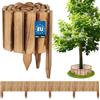 KOTARBAU® Staccionata in Legno per Giardino - 200 x 20 cm - Recinzione Giardino Esterno - Legno Bruciato - Steccato