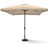 Arreditaly Ombrellone 3x3 Metri Da Giardino Quadrato Con Manovella Struttura In Acciaio Palo Centrale Telo In Poliestere Cotone 160 G Mq Per Terrazza Patio Cortile Piscina Area Relax Tortora