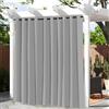 Hiseng Tende da Esterno con Anelli, 1 Pezzi Tende da Sole Tenda Oscurante Impermeabile Tinta Unita Tenda per Esterni per Giardino Cortile Balcone Protezione Solare Privacy (132x243cm,Grigio)