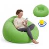RANJIMA Pouf gonfiabile in PVC, per adulti, divano Lazy No Bean Bag, gonfiabile per soggiorno, camera da letto, campeggio, vacanze, piscina, feste in spiaggia, interni ed esterni, verde